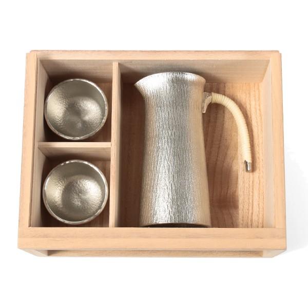 大阪錫器 酒器セット 錫製 日本酒 熱燗セット 日本製 桐箱入り 高級