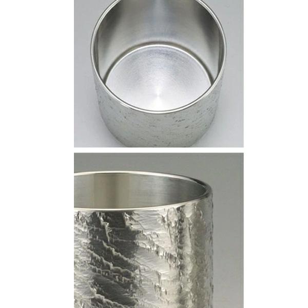 大阪錫器 錫製 タンブラー ビアタンブラー 日本製 175ml 桐箱入り 高級 さざなみ小 焼酎 ロックグラス 父の日 プレゼント ギフトの画像