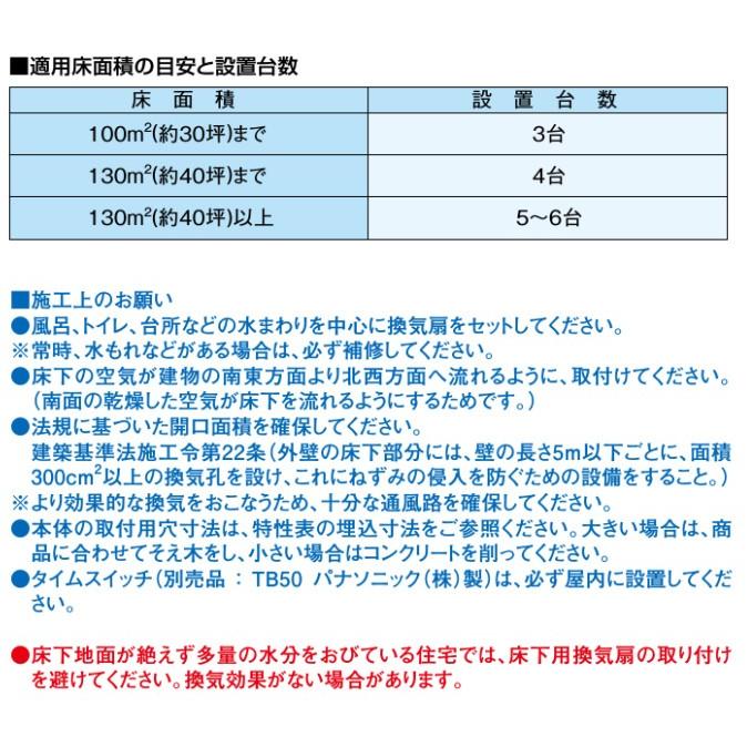 パナソニック 床下換気扇 FY-08FFA1 床下用換気扇 排気｜ssnet｜05