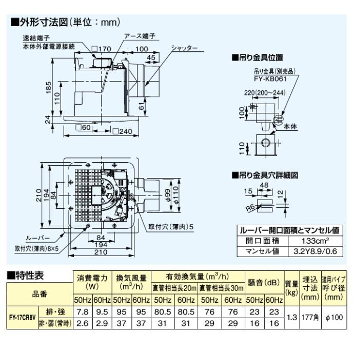 パナソニック 換気扇 トイレ FY-17CR8V 埋込寸法/177mm 天井 ダクト用 :pana-fy-17cr8v:S.S net - 通販 - Yahoo!ショッピング パナソニック 換気扇 トイレ FY-17CR8V 埋込寸法/177mm 天井 ダクト用 :pana-fy-17cr8v:S.S net - 通販 - Yahoo!ショッピング