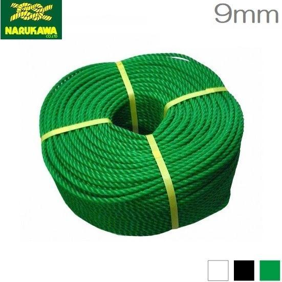 マーケット ロープ ポリエチレンロープ 9mm×200m 3色 ポリロープ PE