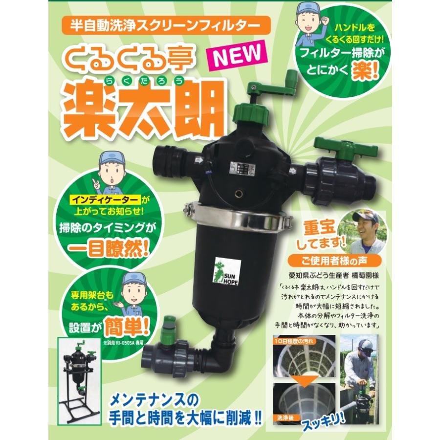 サンホープ 半自動洗浄スクリーンフィルター RI-075SA 濾過機 ろ過機
