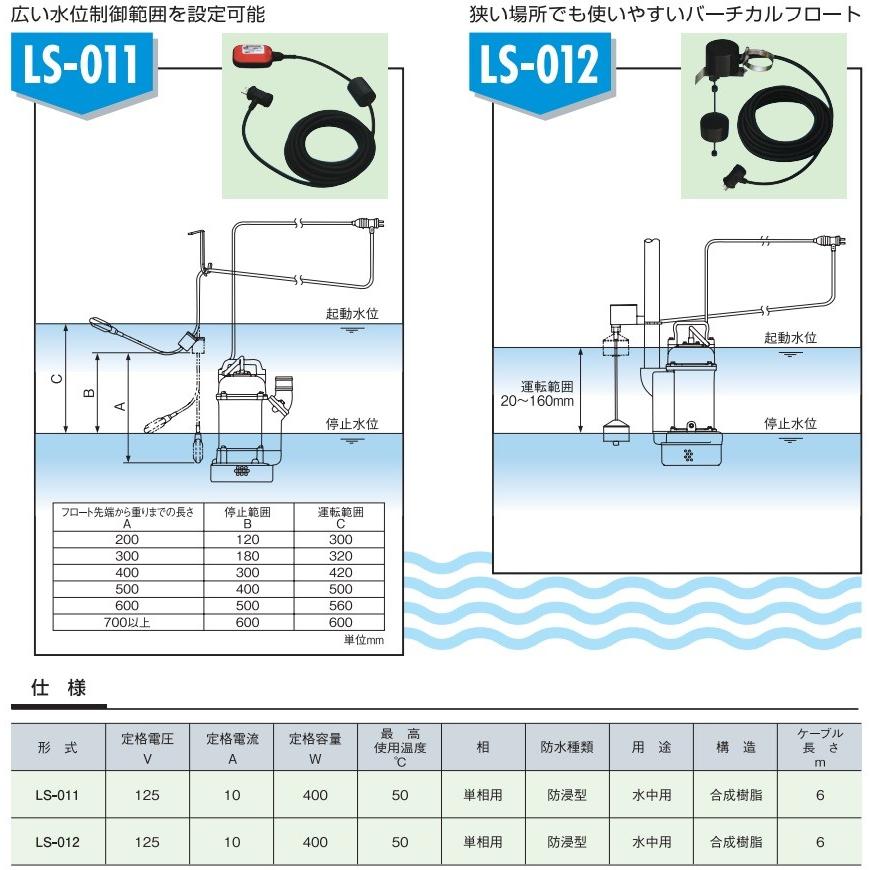 桜川ポンプ フロートスイッチ ピギーバック LS-011 自動水位制御用スイッチ 水中ポンプ用 部品 排水ポンプ 水位センサー 水位調節