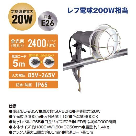 投光器 日動工業株式会社｜エコビックLED投光器20W