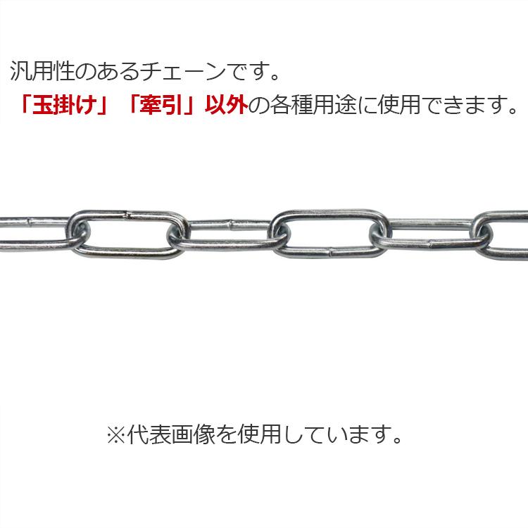 trad スチールチェーン 6.0mm×30m チェーン径6.0mm 荷役 リンク