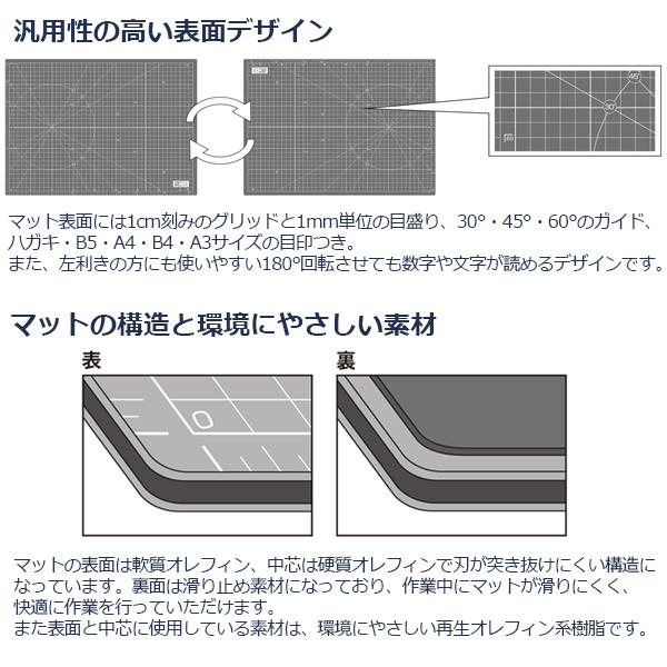 OLFA（オルファ） 二つ折り カッターマット A3 32×45cm 折りたたみ
