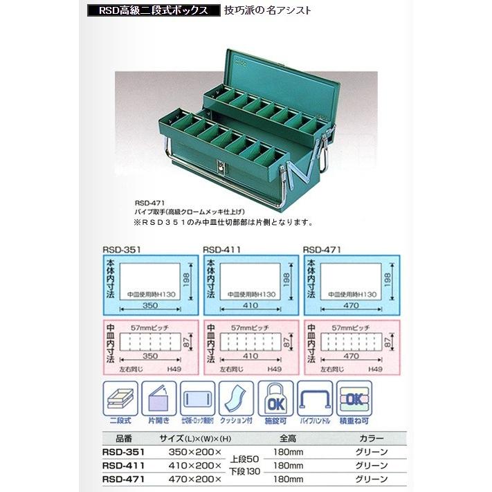 リングスター 工具箱 ツールボックス RSD-471 幅47cm 工具入れ ツール