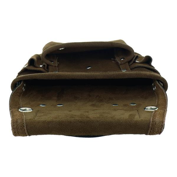 DBLTACT 腰袋 釘袋 かっこいい 本革スエード 2段 工具差し DSL-01-BR