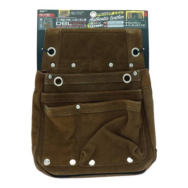 DBLTACT 腰袋 本革 釘袋 工具差し かっこいい スエード 電工袋 大工