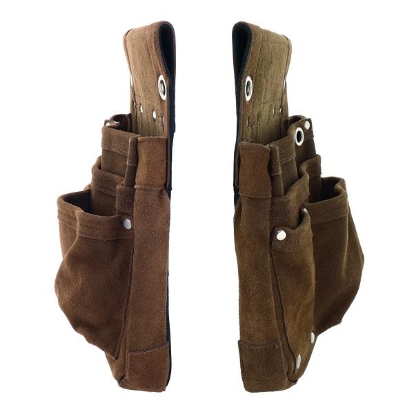 DBLTACT 腰袋 本革 釘袋 工具差し かっこいい スエード 電工袋 大工