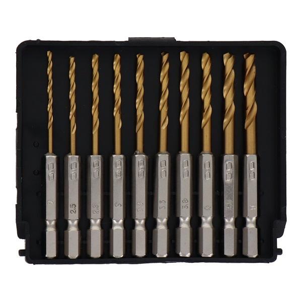 trad ショートチタンドリル 10本組 TTDS-1550 鉄工用 ドリルビット
