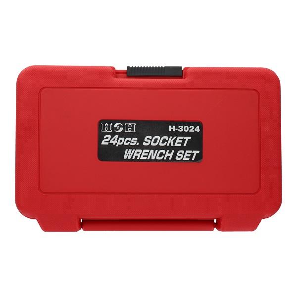 H＆H ソケットレンチセット 9.5mm 3/8 24pcs 工具セット ツールセット