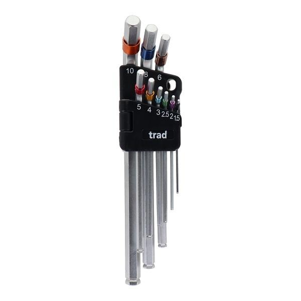 trad 六角レンチセット ロング 本締め可能 六角棒レンチセット TCA-9