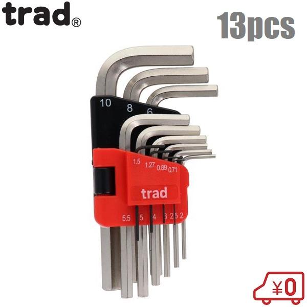 trad 六角レンチセット 六角棒レンチセット 13本入 TMH-13 極細 精密