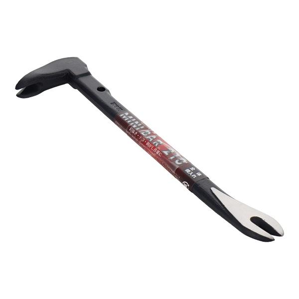 H＆H バール ミニバール 210mm 釘抜き 平バール 片手 鉄梃 かなてこ