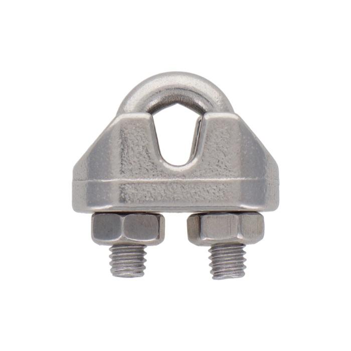 ステンレス ワイヤークリップ 3mm 10個入り ワイヤーロープ 固定金具 ワイヤクリップ ロープクリップ Uボルトクリップ ビニールハウス ...