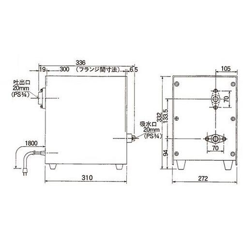 三相電機 加圧ポンプ 給湯加圧器 給水加圧ポンプ 20mm 200W 100V SHC