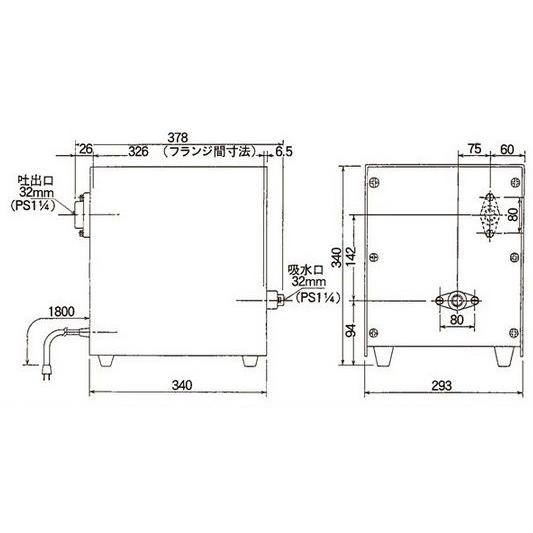 三相電機 加圧ポンプ 給湯加圧器 給水加圧ポンプ 32mm 250W 100V SHC