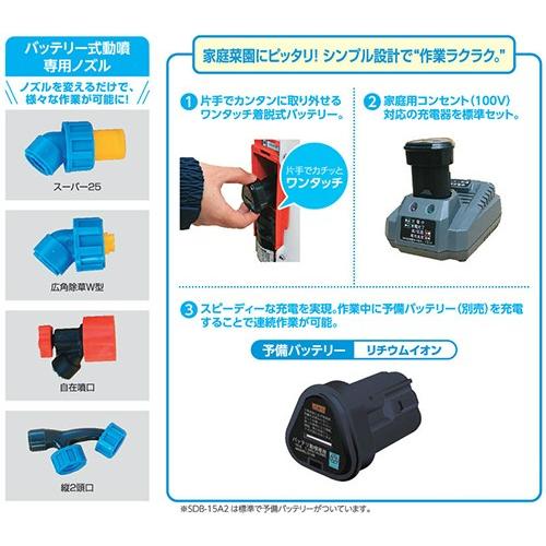 315 バッテリー背負い式噴霧器 有光工業 SDB-15A2 中古現状品