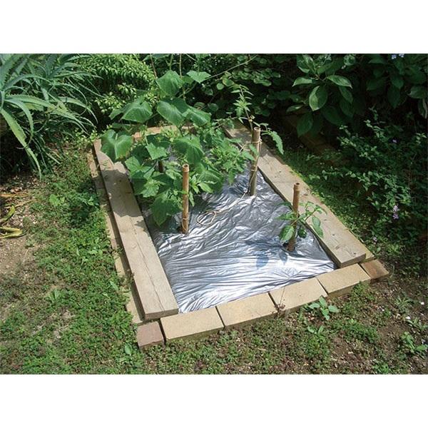 マルチシート 園芸用品 マルチシート NINJAマルチ 10m 0.014mm 幅95cm シルバー