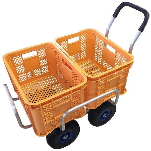 伸縮式 収穫台車 アルミ製 農業用台車 ノーパンクタイヤ付 伸縮式 収穫台車 アルミ製 農業用台車 ノーパンクタイヤ付