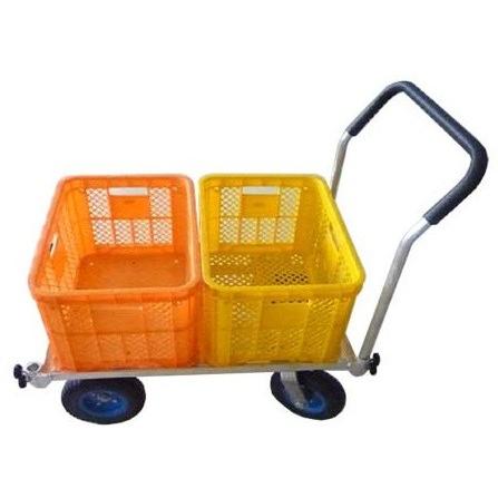 コンテナカー 大型 ハウスカー ノ-パンクタイヤ付き コンテナカー 農業用台車 収穫