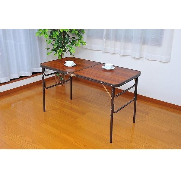 折りたたみ テーブル 軽い 持ち運び 高さ調節 90cm キャンプ