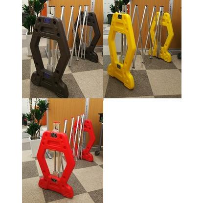 バリケード 伸縮式 ゲート 最大幅2100mm 樹脂製 ガード プラスチック