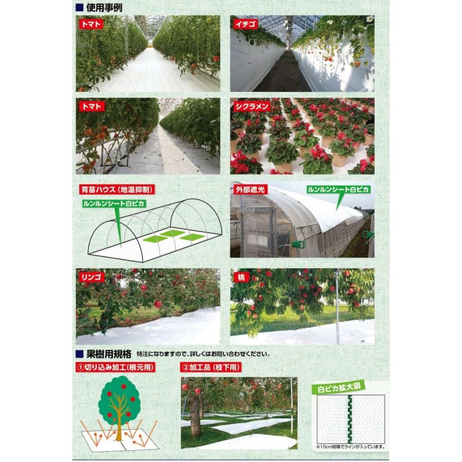 法人様限定】小泉製麻 高反射 防草シート ルンルンシート白ピカ 150cm 