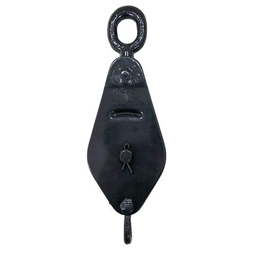 SOWA 鉄製 滑車 100mm 索輪 鉄滑車 ロープ ブロック タックル シーブ