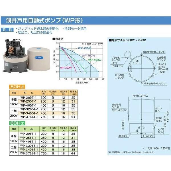 テラル 井戸ポンプ 家庭用給水ポンプ 浅井戸ポンプ WP-255T-1 WP-256T