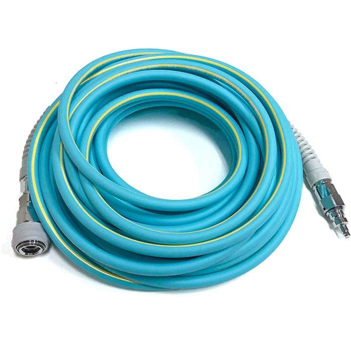 ② 20m 19mm エアーホース カップリング付き ブルーホース 高圧ホース 19mm×20m エアーホース 両端東洋型・加締め（長さ20m／内径19mm