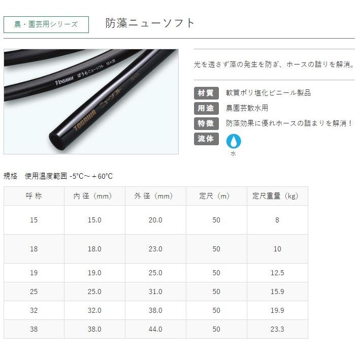 十川産業 散水ホース 農業用ホース 黒 15mm×50m 防藻ニューソフト 黒チューブ 黒ホース 園芸用ホース 農業ホース 園芸ホース_1