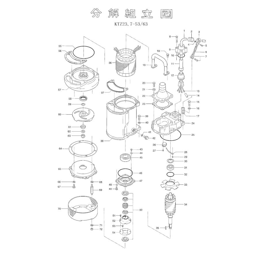 ツルミポンプ KTZ型水中ポンプ用 羽根車 KTZ23.7 KTZE23.7 インペラ