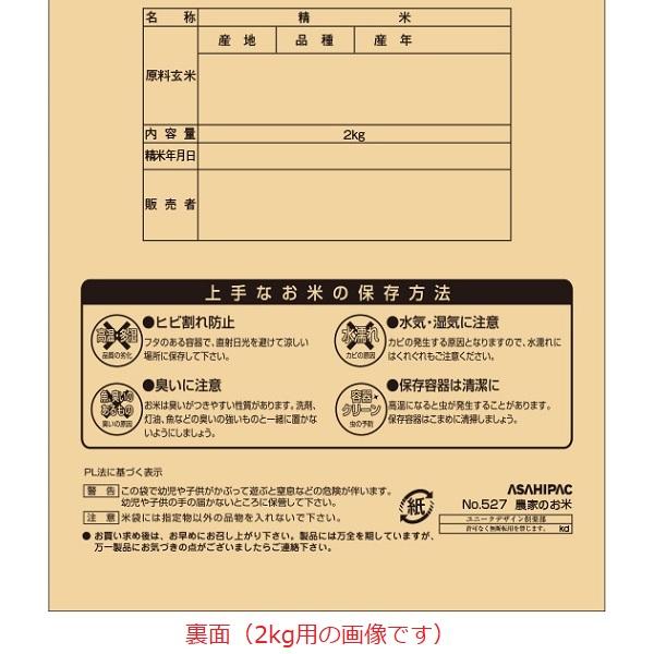 米袋 5kg用 20枚セット 窓付き 紐付き クラフト紙 角底 農家のお米 米