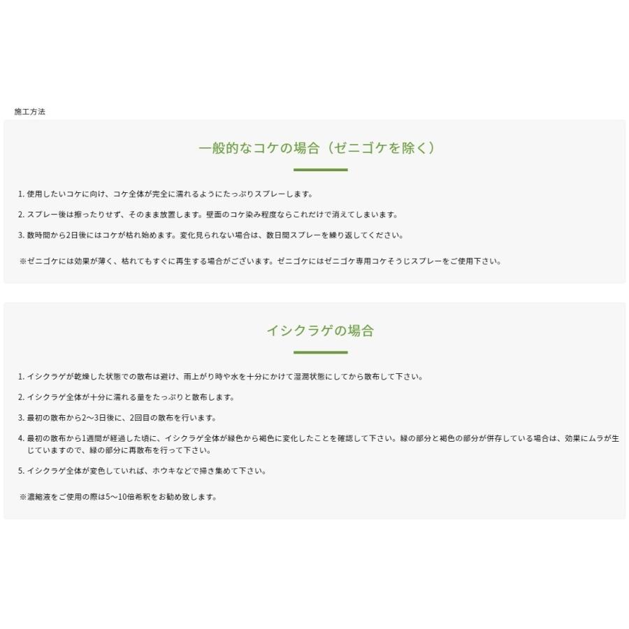 コケそうじ濃縮液 2L 4本セット コケ 除去 外壁 こけ 苔 駆除剤 イシクラゲ いしくらげ パネフリ 
