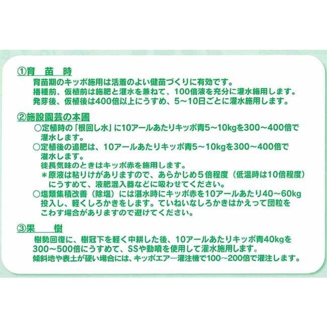 キッポ 青 20kg 液肥 液体肥料 追肥 育苗 健苗 肥料 追い肥 掛肥 野菜