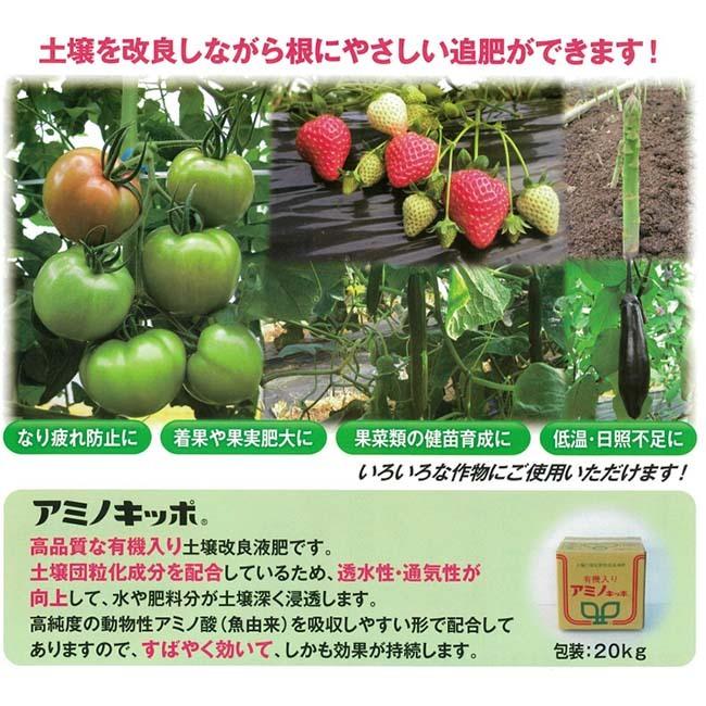 肥料 アミノキッポ 20kg 追肥 液肥 液体肥料 アミノ酸 土壌改良液肥剤