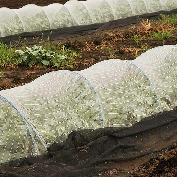 ネット　１０ｍ×８ｍ 害虫対策ネット 防虫ネット 白 1.8m×10m 約1mm目合 透光率90% 軽量