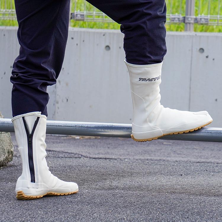 マルカツ トラクターシューズ 農作業 作業靴 メンズ 建築用 涼白 長靴