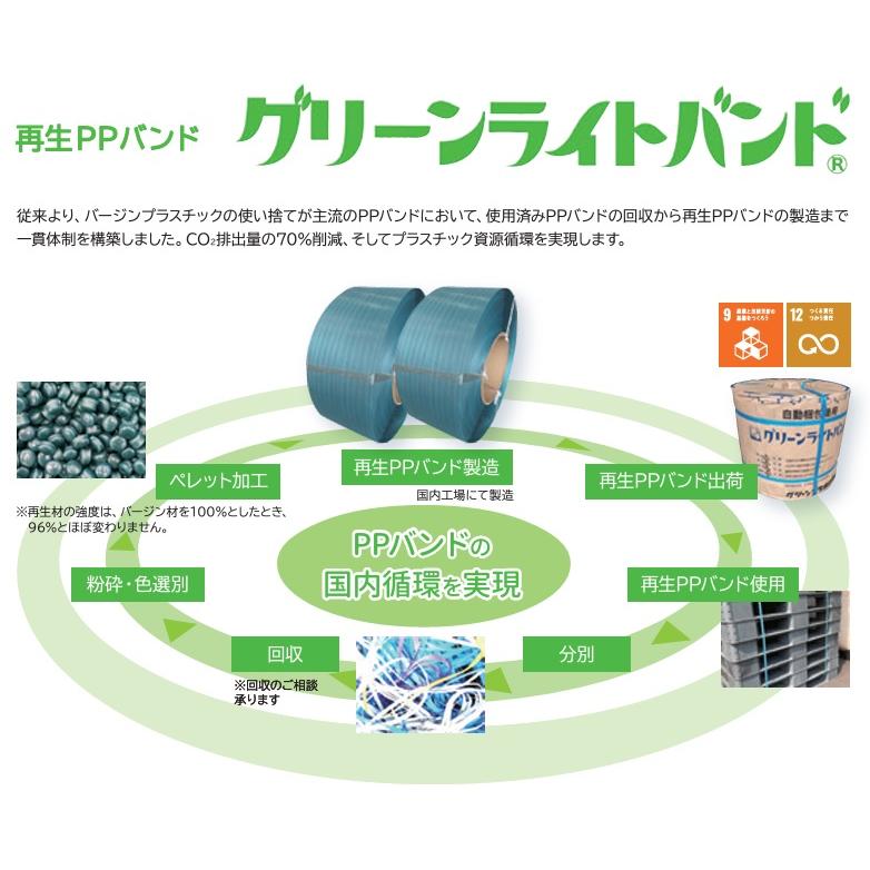 WP PPバンド 手締め用 15.5mm×1000m 3巻き(3色)セット 日本製 ピーピー
