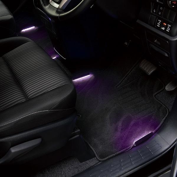 YAC 車用 足元 ライト 車内照明 LEDライト USB フロアライト