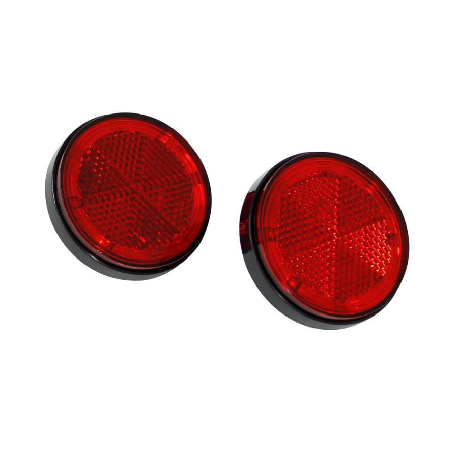 YAC トラック LED レフランプ 丸 2個入 24V レッド サイドマーカー