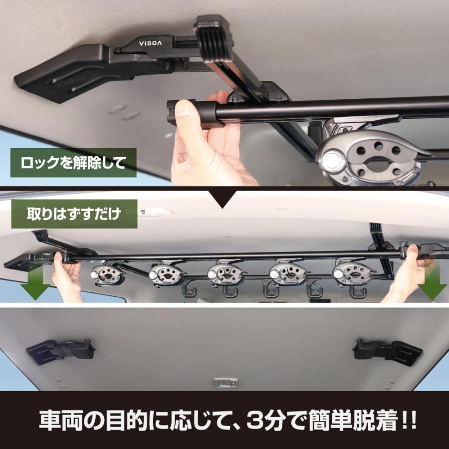 YAC ロッドホルダー 5本用 日産 キャラバン E26系 NV350