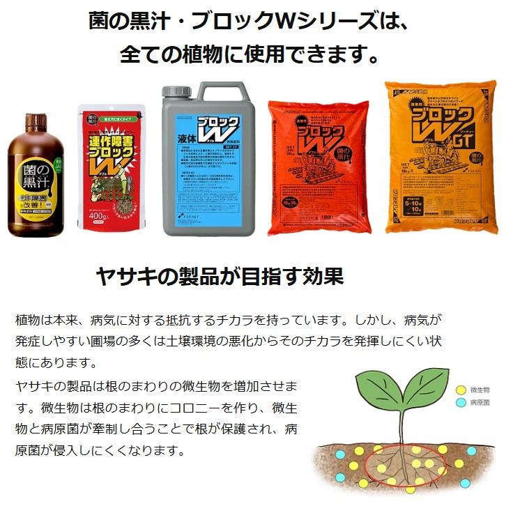発根剤込み 日本製 土壌改良剤 連作障害ブロックW 10kg 土壌改良材 菌の黒汁 有機