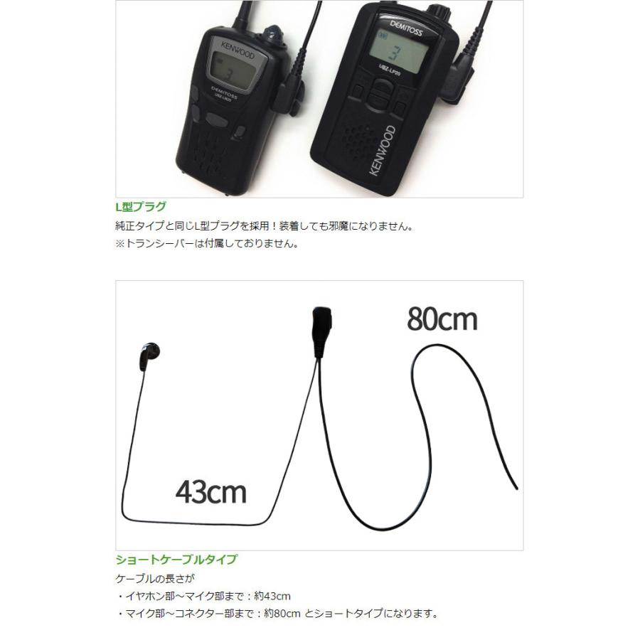 FIELD GEAR ケンウッド用 イヤホンマイク 2ピン デミトス用 UBZ