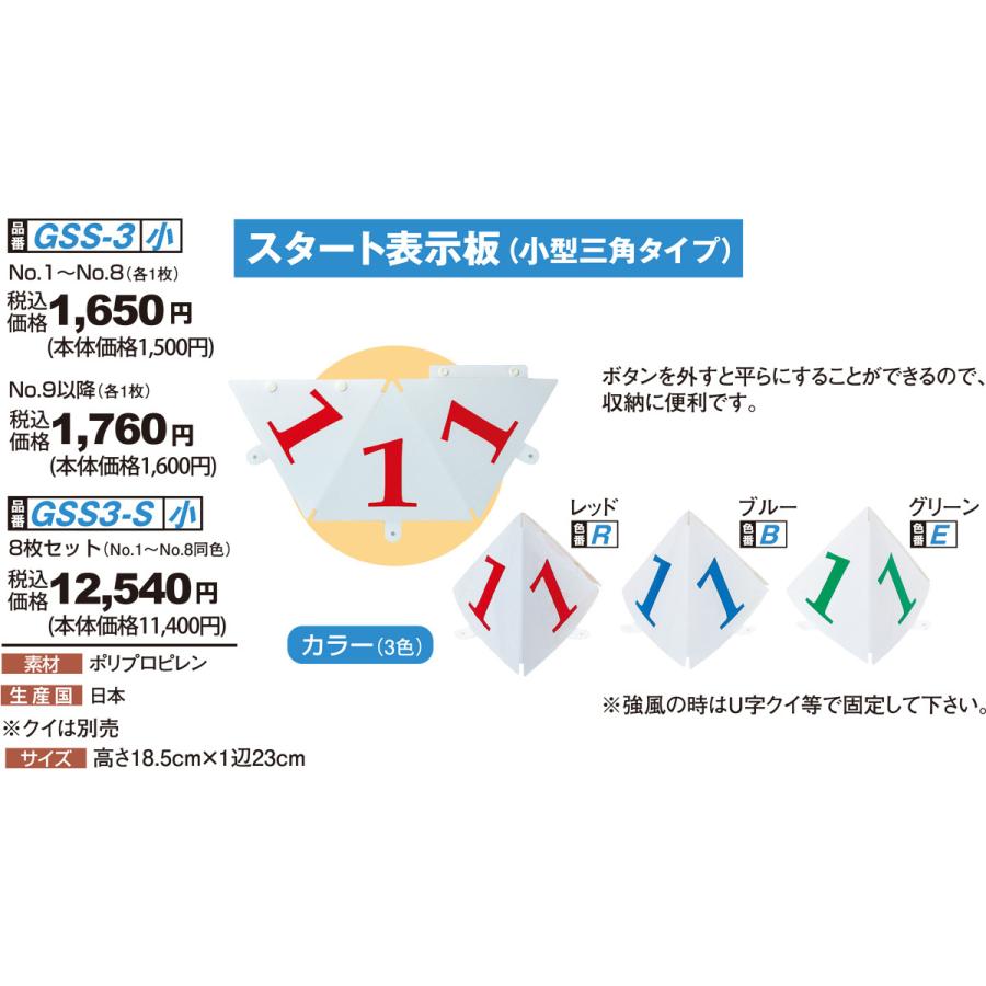 グランドゴルフ 用品 ニチヨー NICHIYO スタート表示板 （小型三角