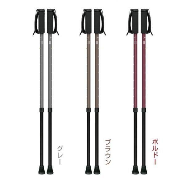 SINANO あんしん2本杖 ウォーキング トレッキング ポール　ブラウン あんしん2本杖 [ブラウン］【シナノ】 | シルバーカー歩行用品