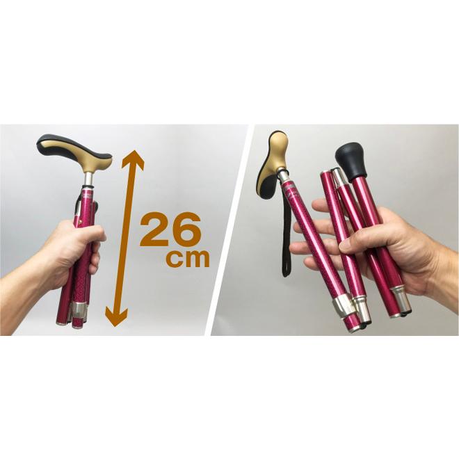 SINANO シナノ 抗ウイルス楽ーダ ［折り畳み］ ウォーキングステッキ