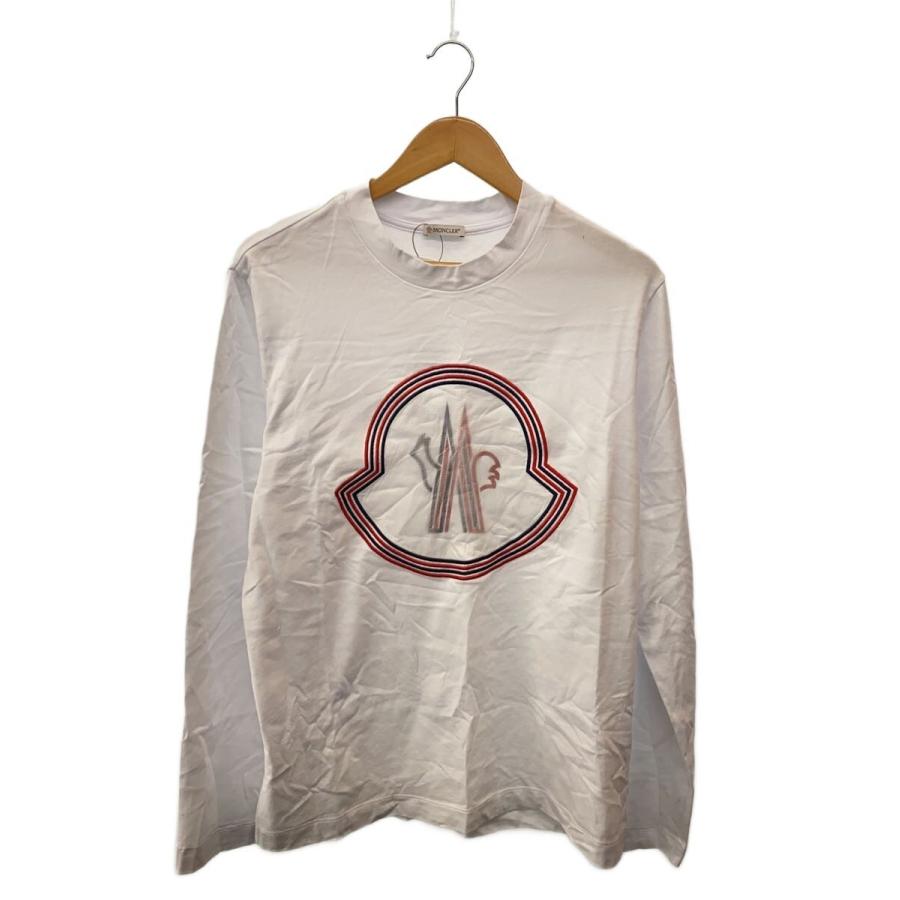MONCLER◇長袖Tシャツ/M/コットン/WHT/H10918D00005 : セカンド